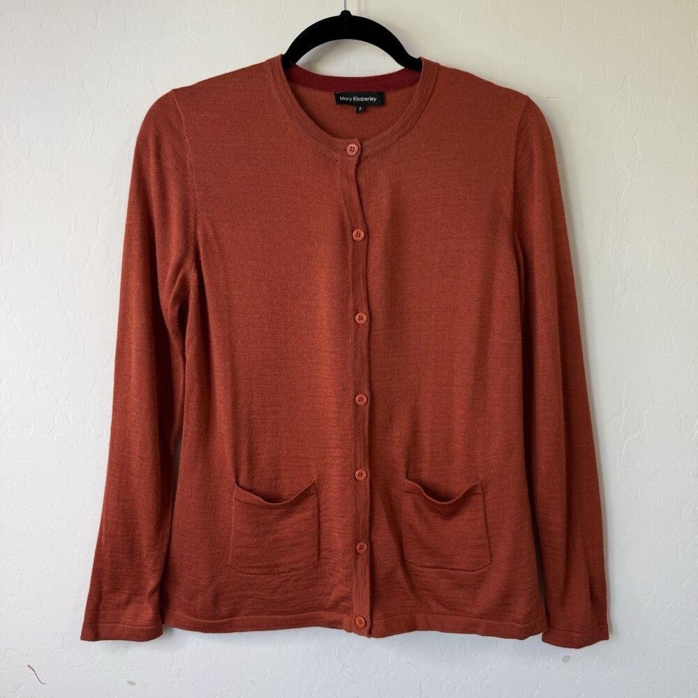 Mary Kimberly Womens Size 2 Wool Blend Cardigan Work Wear Classy Preppy Capsule